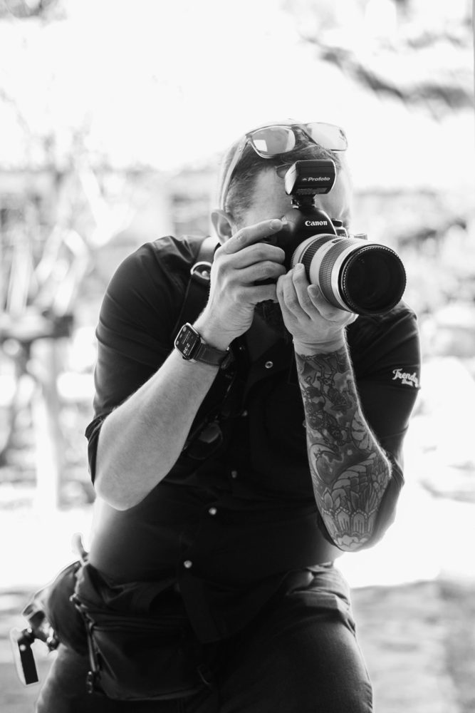 Gabe Rene shooting on location